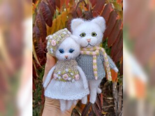 Товары для детей - Игрушки и детские книги - Вязанные котики ручной работы