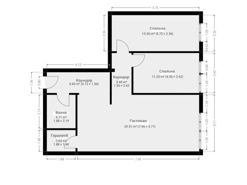 Недвижимость - Квартиры и апартаменты - 3-КОМНАТНАЯ КВАРТИРА, 68 м²